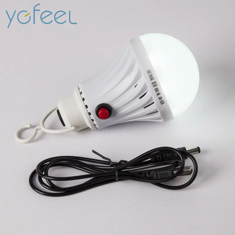 

[YGFEEL] 7W/12W LED Bulbs Outdoor Emergency Lighting USB Charge Mobile Power Charging Camping Tent Light Bulb With Switch