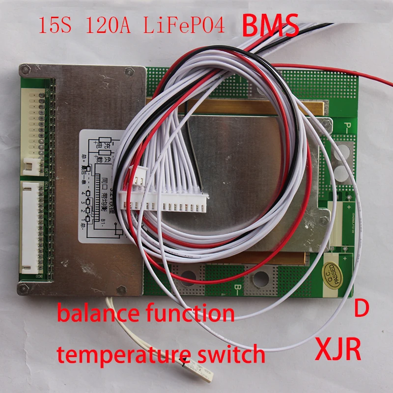 15S 80A/100A/120A версия D LiFePO4 BMS/PCM/PCB плата защиты батареи для 15 пакетов 18650 литий ионная
