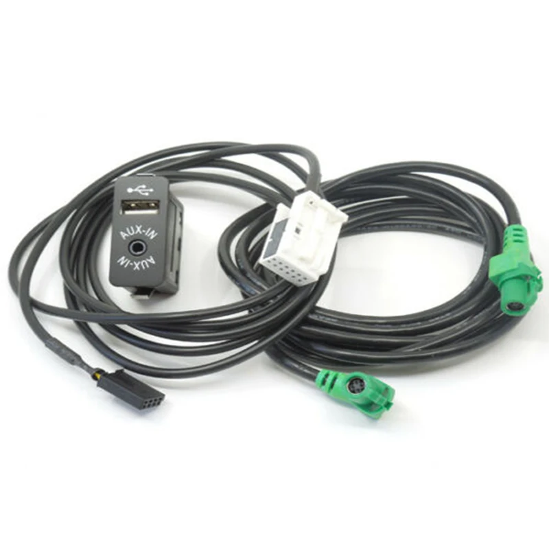 

AUX USB Switch Socket Wire Cable For BMW E60 E63 E81 E70 E71 E90 F12 F30 F10 F25