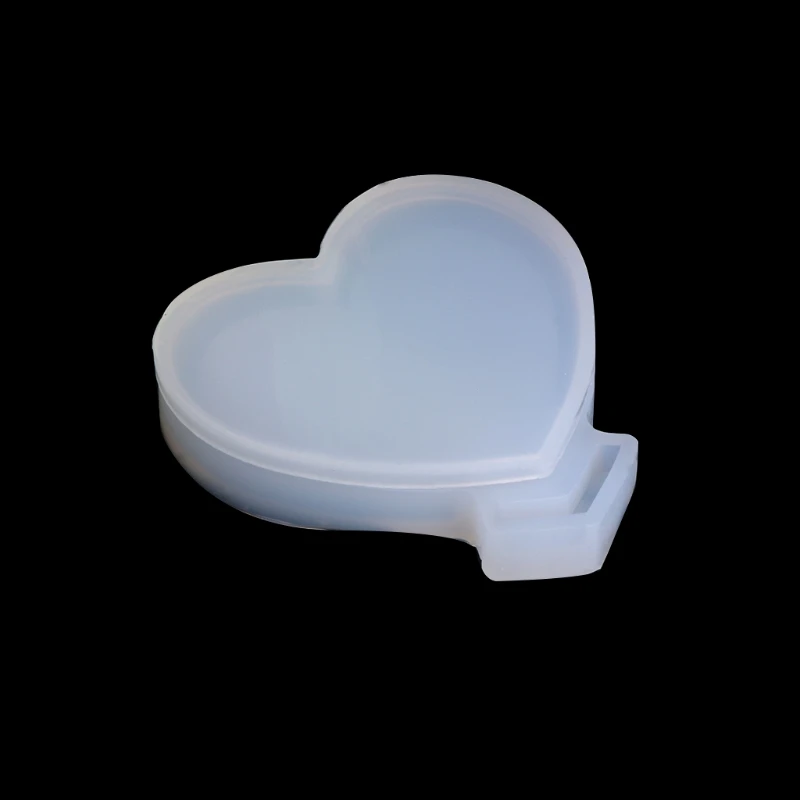 

DIY Shifting Craft Heart Pendant Epoxy Resin Shaker Charm Silicone Mold Transparent Loving Heart W15