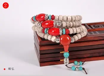 

Koraba Fine Jewelry 8mm108Buddhist Prayer Bracelet Stars Moon Bodhi Root Pray Beads Hand Catenary Free Shipping