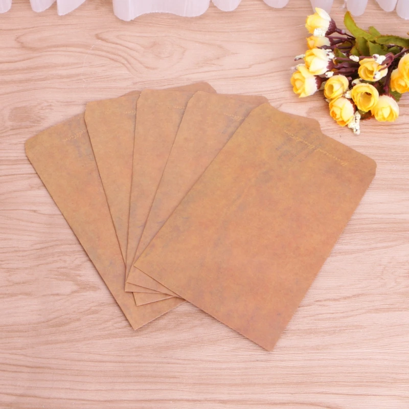 5 pcs/lot Creative Style Vintage Kraft Paper Envelope For Postcard Novelty Item Kids Gift Stationery