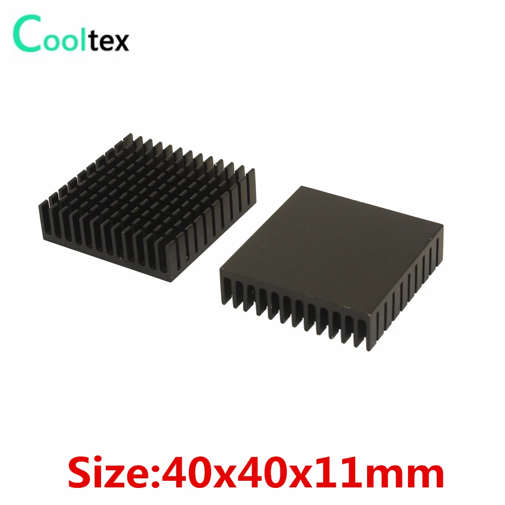 

500pcs 40x40x11mm Aluminum HeatSink radiator for Chip LED IC Electronics heat dissipation integrated circuit cooler cooling