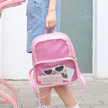

Women Transparent Backpacks Rucksack Handbags School Bag Shopping Travel Hiking Bags
