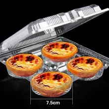 50 шт. прозрачные коробки для кексов, прозрачные для маффинов кексов коробка для упаковки печенья держать 4 торта Контейнер для хранения