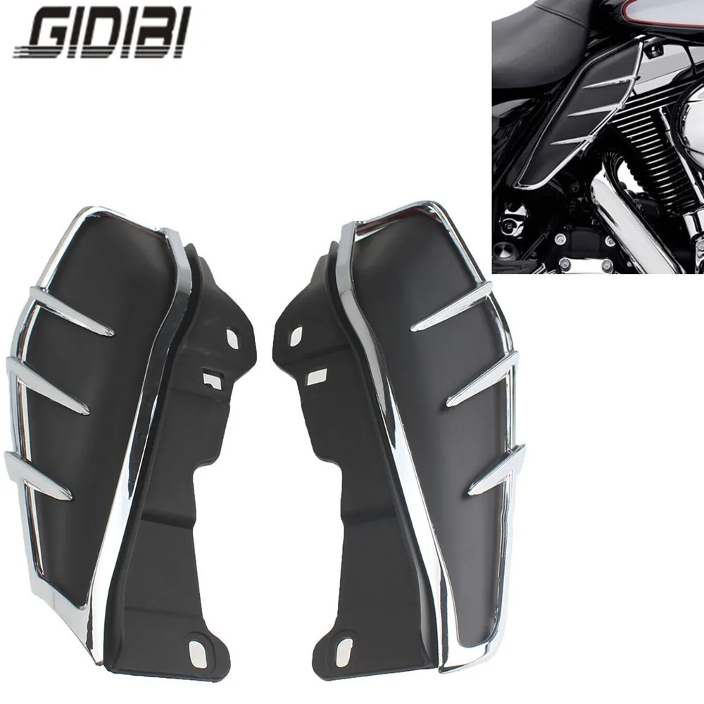 

New A Pair ABS Plastic Mid-Frame Air Deflectors Trims For Fit Harley FLHTKSE FLHXS FLHTCUTG FLHTK 2014 2015