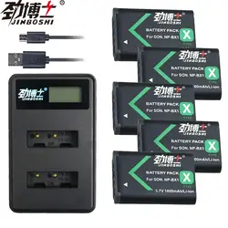 5x NP-BX1 NP BX1 NPBX1 батареи + USB двойной Зарядное устройство для sony HDR-AS200v AS20 AS15 AS100V DSC-RX100 X1000V WX350 RX100 RX1 RX100ii