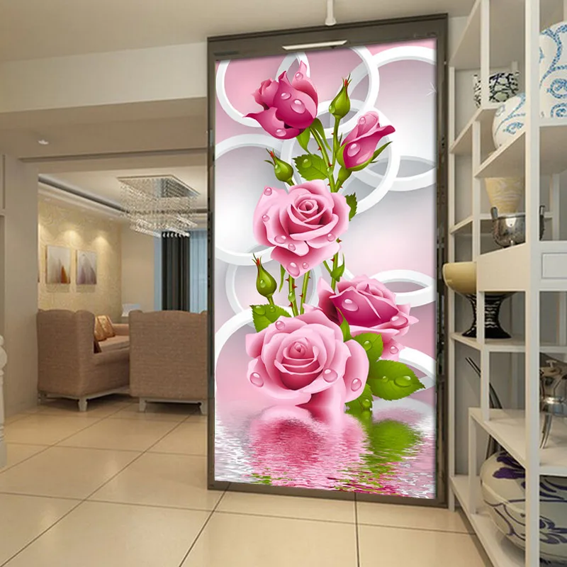 

5D Rose Diamond Embroidery Flower Home Decor Diamond Mosaic 30*55cm Diy Diamond Painting Cross Stitch