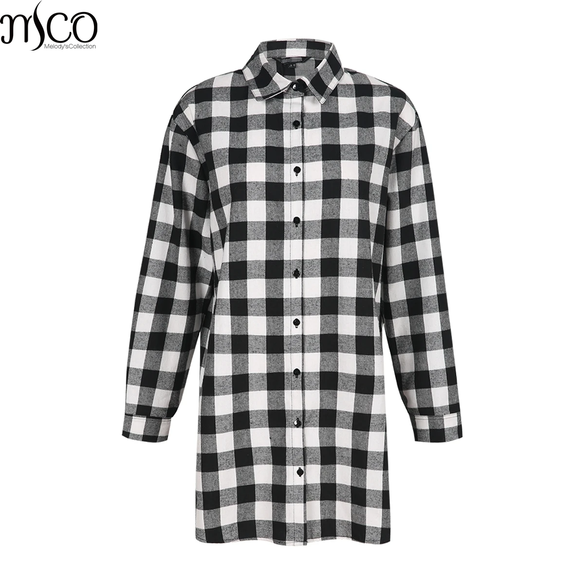 

MCO 2017 Autumn Long Sleeves Checked Plus Size Shirt Dress Casual Oversized Big Women Clothing Plaid Print Mini Dresses 5xl 6xl