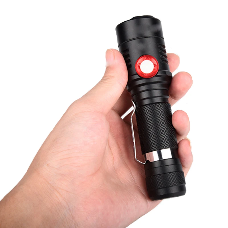 

YAOMING Super Bright Tactical Torch Portable Flashlight 10 W CREE XM L2 Light 3800 LM Rechargeable 18650 Battery with USB Cable