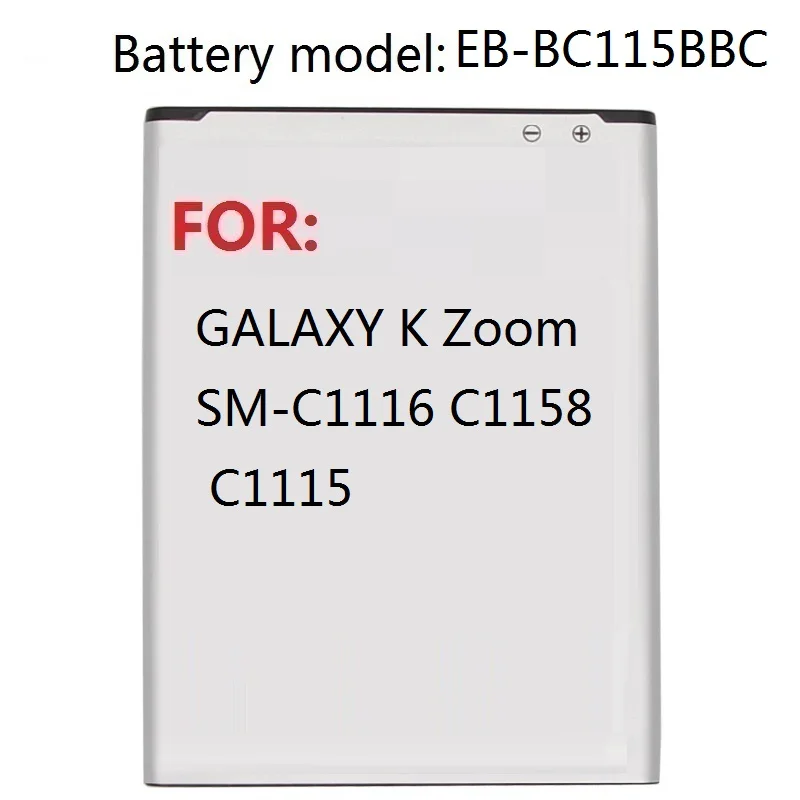 Сменный EB-BC115BBC батареи для Samsung GALAXY K Zoom SM-C1116 C1158 C1115 EB-BC115BBE 2430 мАч | Мобильные