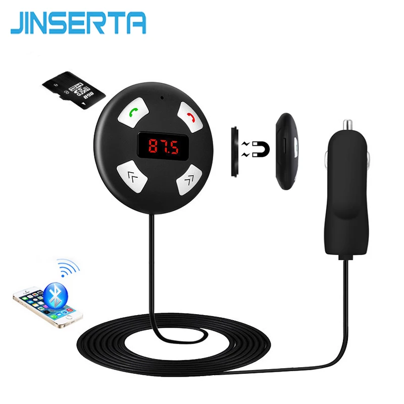 Автомобильный комплект JINSERTA Bluetooth 4 0 громкая связь FM передатчик MP3 плеер