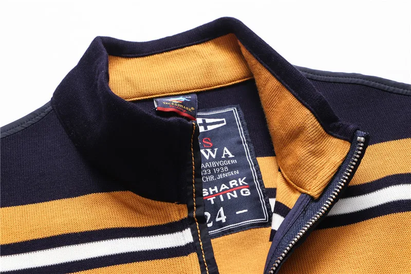 Роскошный брендовый мужской свитер Tace& Shark, пуловер на молнии, европейский стиль, мужской свитер с 3D вышивкой
