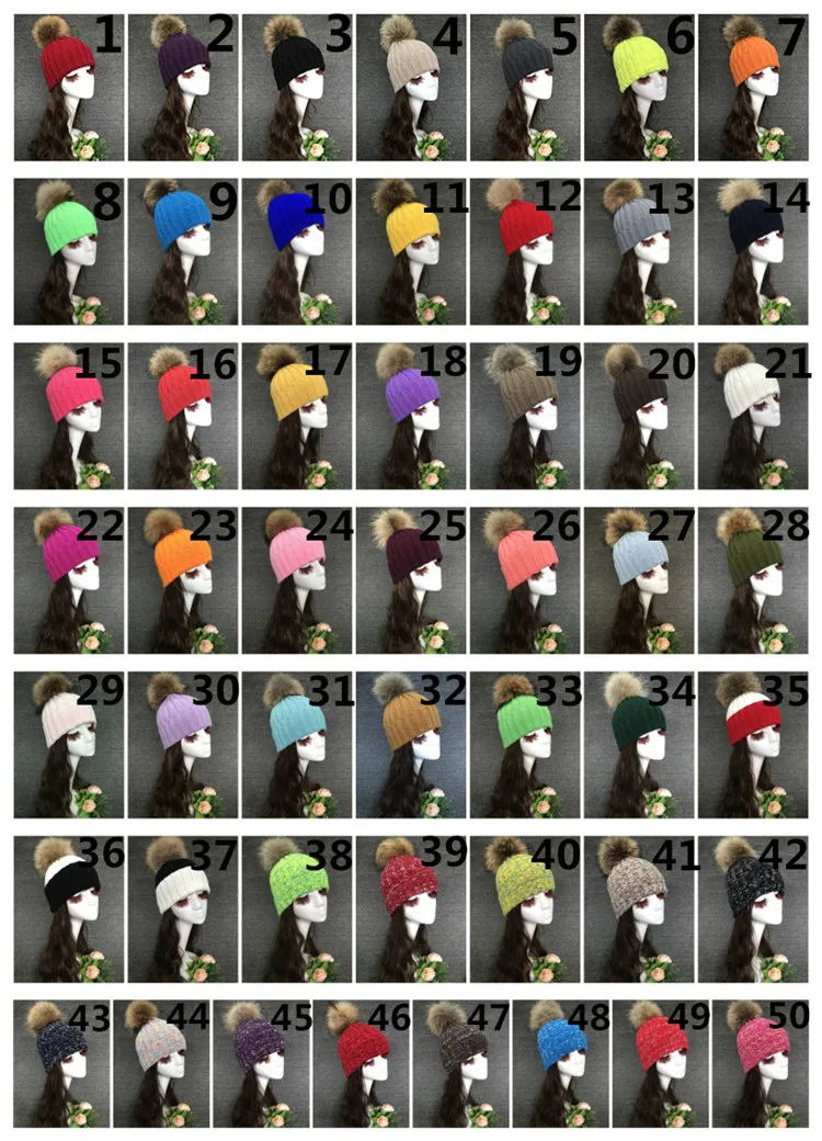 acrylic pompon hat