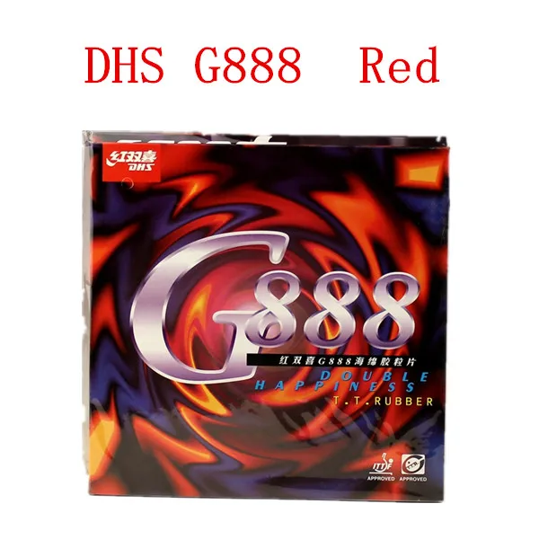 DHS G555 G666 G777 G888(Быстрый атаки/петля) пипсов-в настольный теннис(пинг-понг) резиновый с губкой - Цвет: G888 RED