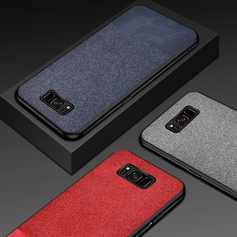 Нескользящий чехол для Samsung Galaxy S8 Plus Роскошная ткань + PC TPU Материал задняя крышка