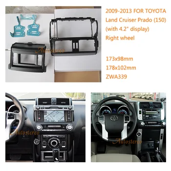 

Car Radio Fascia multimedia Frame Kit For TOYOTA Land Cruiser Prado (150) 2009-2013 with 4.2" display Facia Panel Trim Dash CD