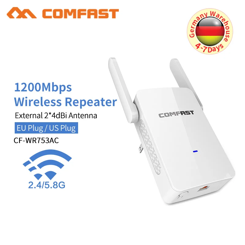 

High Power 1200Mbps Wi-fi Extender Router/Repeater/Access Point AP 2.4G+5.8Ghz Wireless WiFi Range Wifi Signal Amplifier