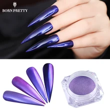 Фиолетовый жемчуг блеск для ногтей порошок зеркало хром пигмент пыль маникюр Дизайн ногтей украшения