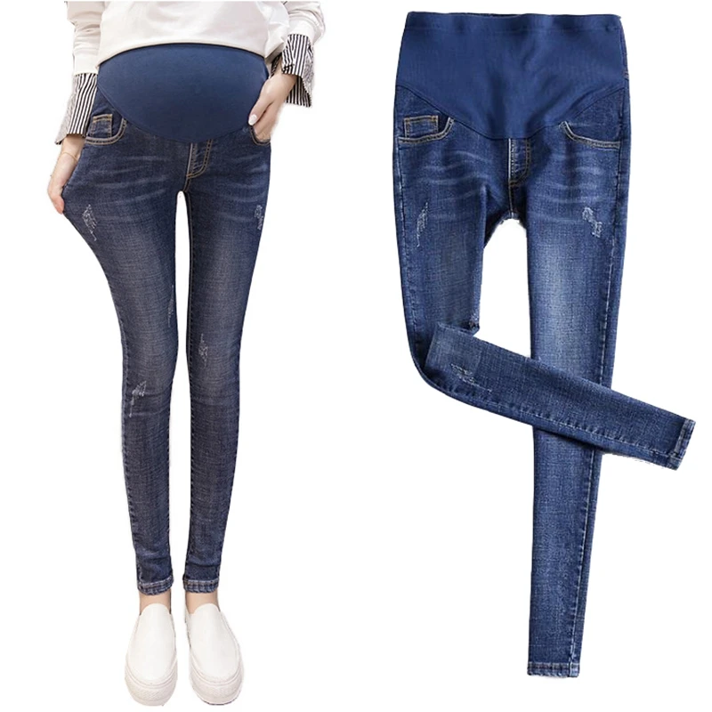 

Spring and autumn new shoes pregnancy cotton elastic waist slim slimming maternity jeans ropa premama pregnant women's clothes