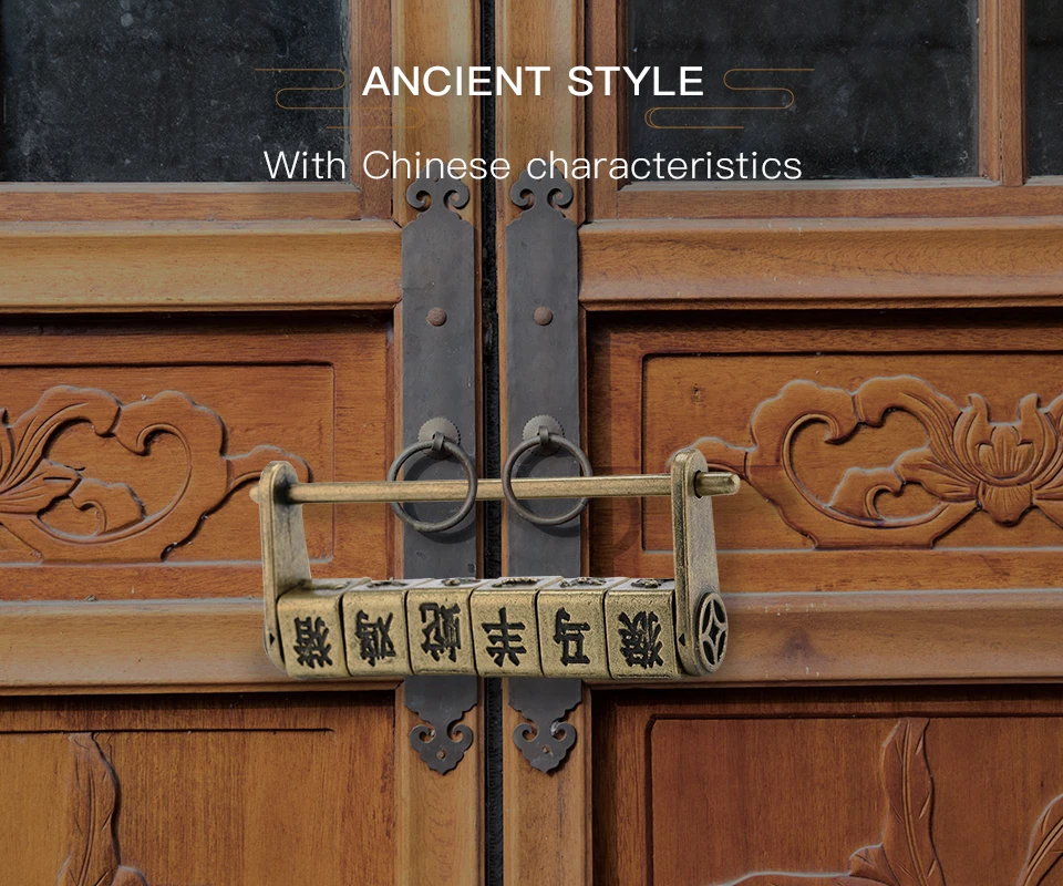 NAIERDI 4 типа цинковый сплав китайский винтажный античный бронзовый ретро кодовый замок Пароль замок шкатулка замок ручной работы