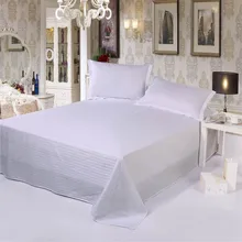 1pcs 100% cotton lunxury Satin bed linen sheet, solid color flat sheet bedding twin full queen king 6 Size, Can customized &45 bonenjoy 1 piece bed sheet black double queen king size bed linen solid color pillowcase flat sheet for adult sheet sets for bed