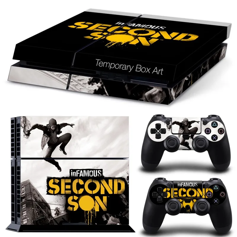 

Infamous:Second Son Vinyl PS4 Skin Sticker For Playstation 4 Console and Two Controller Skin Decal