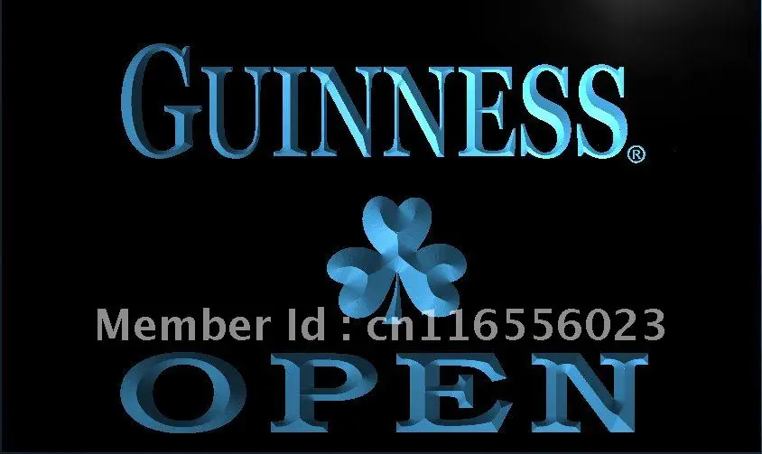 LA046 Guinness Shamrock открытый светодиодный неоновый светильник знак для домашнего