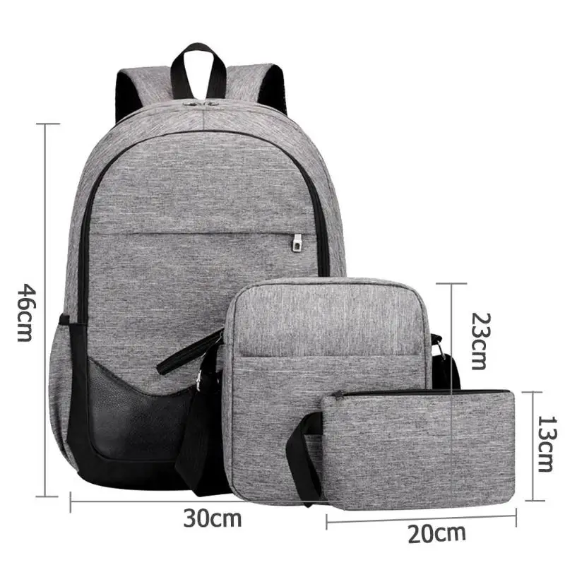 3 unids/set para mochilas Unisex Nylon viajes mochilas para Adolescente de hombro de la bolsas bolsos de embrague para las mujeres de los hombres 2018 Mochila femenina