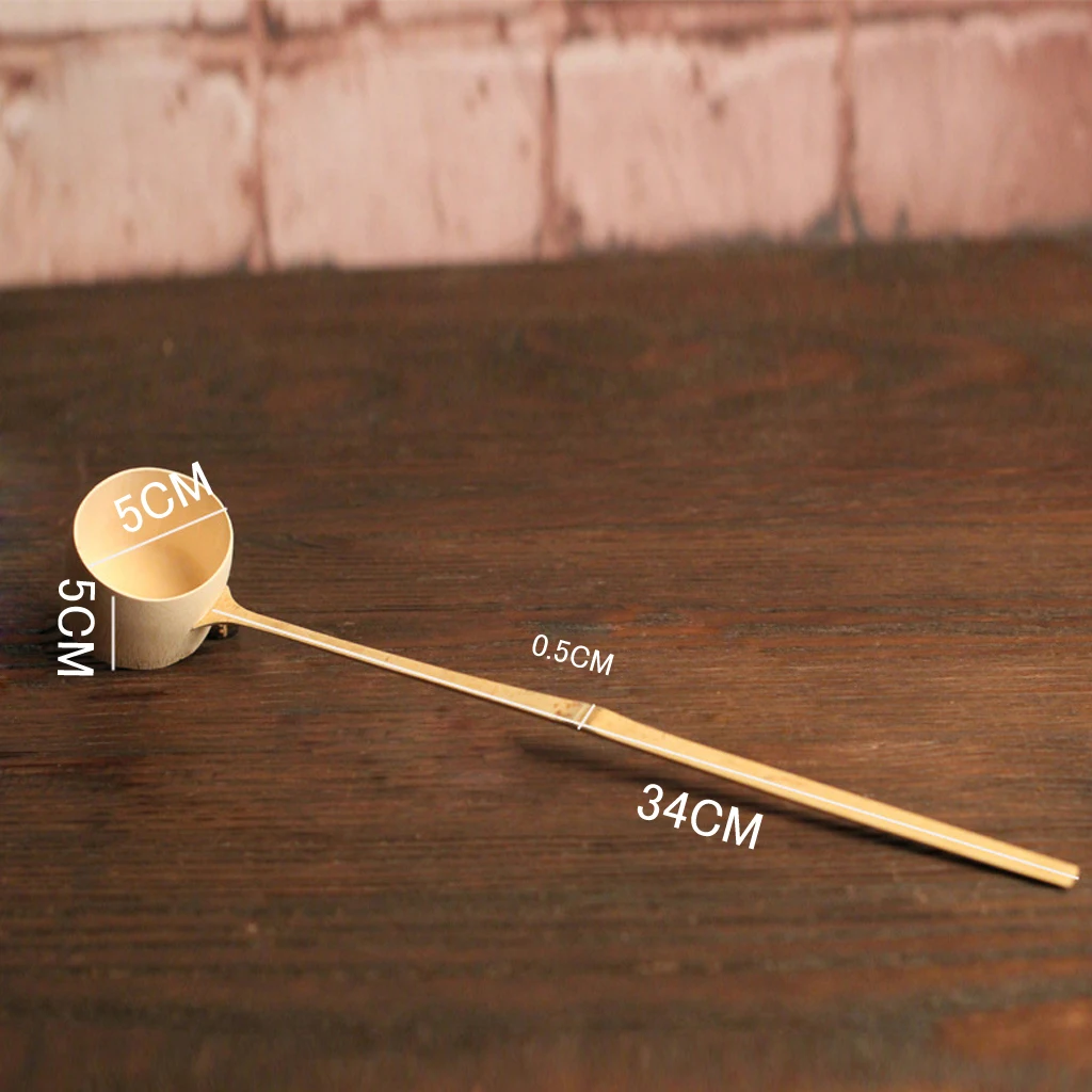 Natural Bamboo Water Ladle Home Garden Tea Ceremony Japanese Style L
