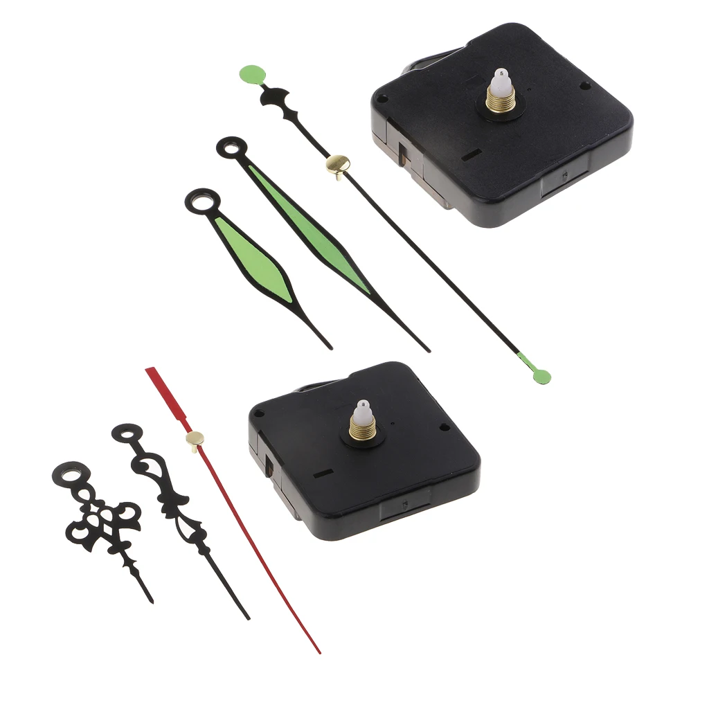 4 Sets 2 Colors Quartz Wall Color Part Diy Wall Clock Movement Mechanism Battery Operated Repair Kit Tool