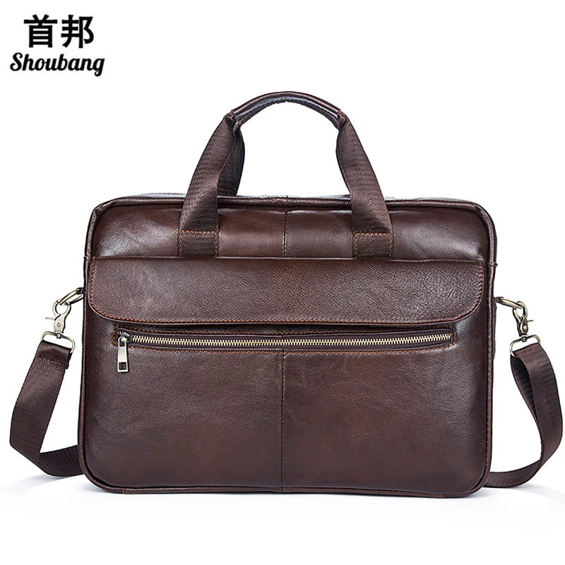 

Genuine Leather Men Bag Men Messenger Bags Shoulder Crossbody Bags Men's Briefcase Handbags Leather Laptop Bag Male