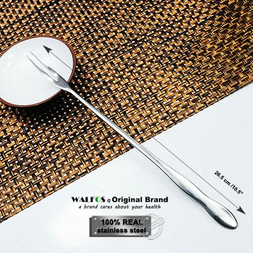 WALFOS, кофейная ложка с длинной ручкой из нержавеющей стали, мороженое, десерт, чайная ложка для пикника, кухонные аксессуары - Цвет: F 26.5 cm(10.3 inch)