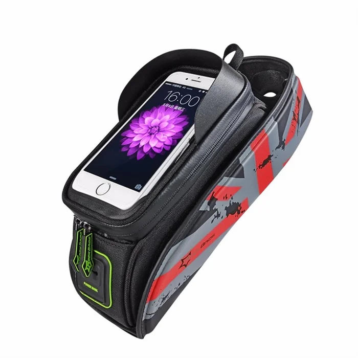 Водонепроницаемый Сенсорный Экран велосипедные сумки для 5,8/6,0 телефона Велоспорт MTB дорожный велосипед передняя рама сумка кошелек-туба хранение мобильных телефонов сумка