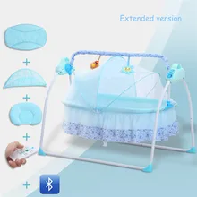 Расширенная версия многофункциональная детская кроватка Интеллектуальная электрическая портативная детская кроватка Bluetooth музыкальная Колыбель Сонная Cuna Para Bebe