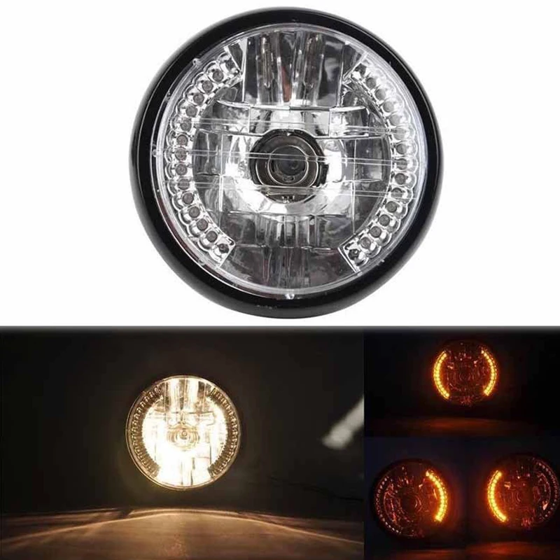 

Universal 7" Motorcycle ATV Headlight LED Turn Signal Light W/ Mount Brackets