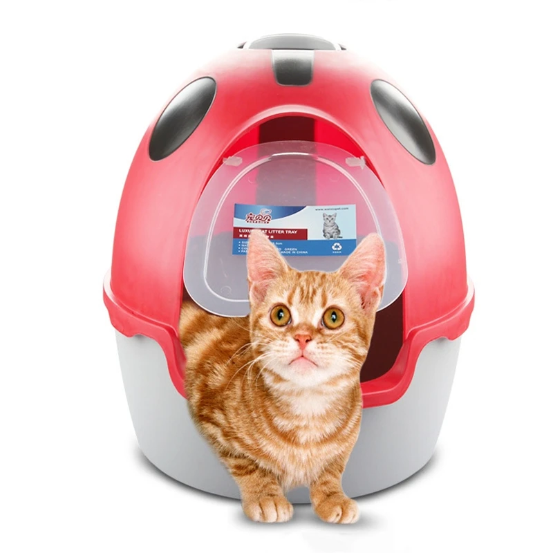 

Cat Sandbox Litter Box Totally Closed Tray Toilet Bedding Training Detachable Bedpan Kitten For Small Medium Cats Accessories