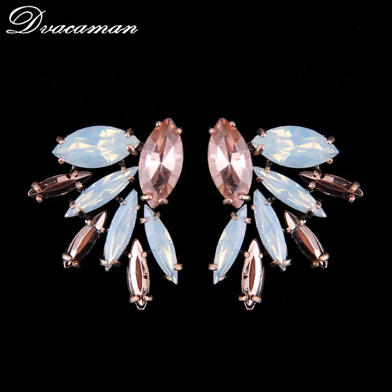 

Dvacaman Crystal Stud Earrings for Women New Punk Earrings Wedding Party Gifts Vintage Statement Jewelry wholesale Brinco