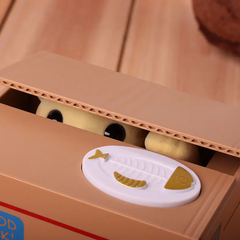 Creative steal money cat piggy bank money to eat Japanese Lucky cat piggy bank Children's electric toy