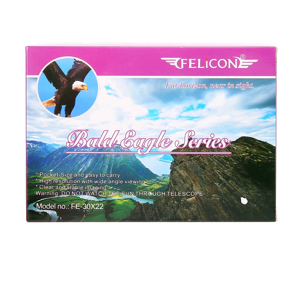 New Felicon FE-30X40 mini telescope, multi-coated lens, BAK4 prism, 1000m effective range Travel Outdoor Mountaineering