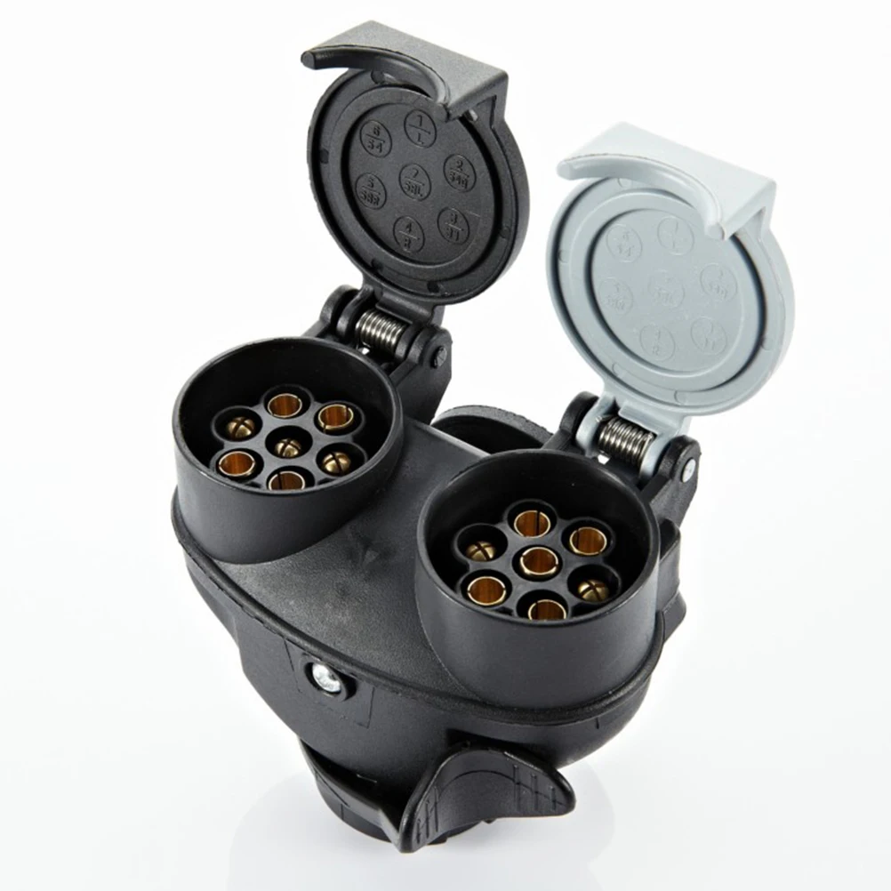 1 قطعة 7 دبوس مقطورة التوصيل البلاستيك فائدة دائمة سحب موصل شريطي محول ل غطاء خارجي للسيارة شاحنة جر RV شاحنة