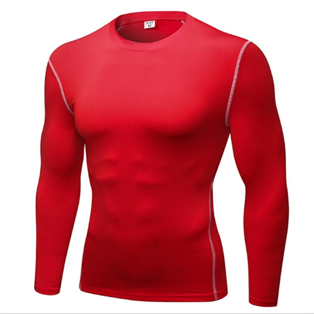 Men/'s Workout Compression Tops Gym Running Skin Base Layer Long Sleeve Jersey