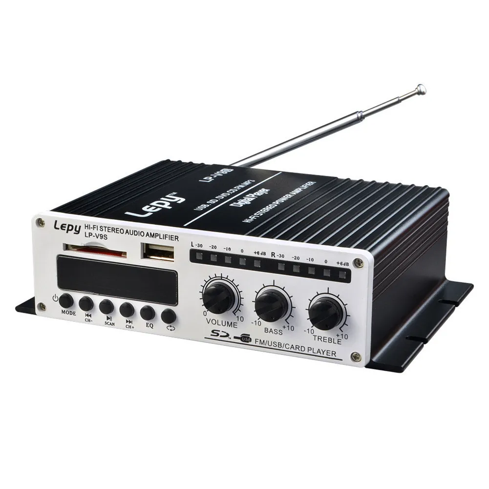 2x20 Вт 2CH Hi Fi автомобильный усилитель стерео L/R RCA цифровой аудиоусилитель с USB SD DVD CD