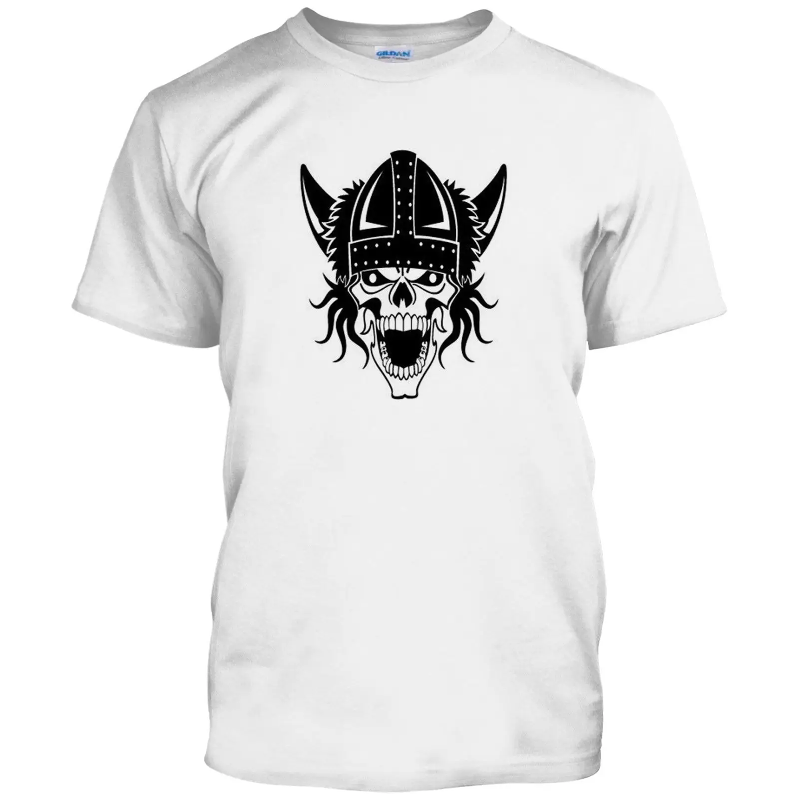 VIKING SKULL STENCIL MENS T SHIRT NORSE TRIBAL VIKINGSin TShirts from