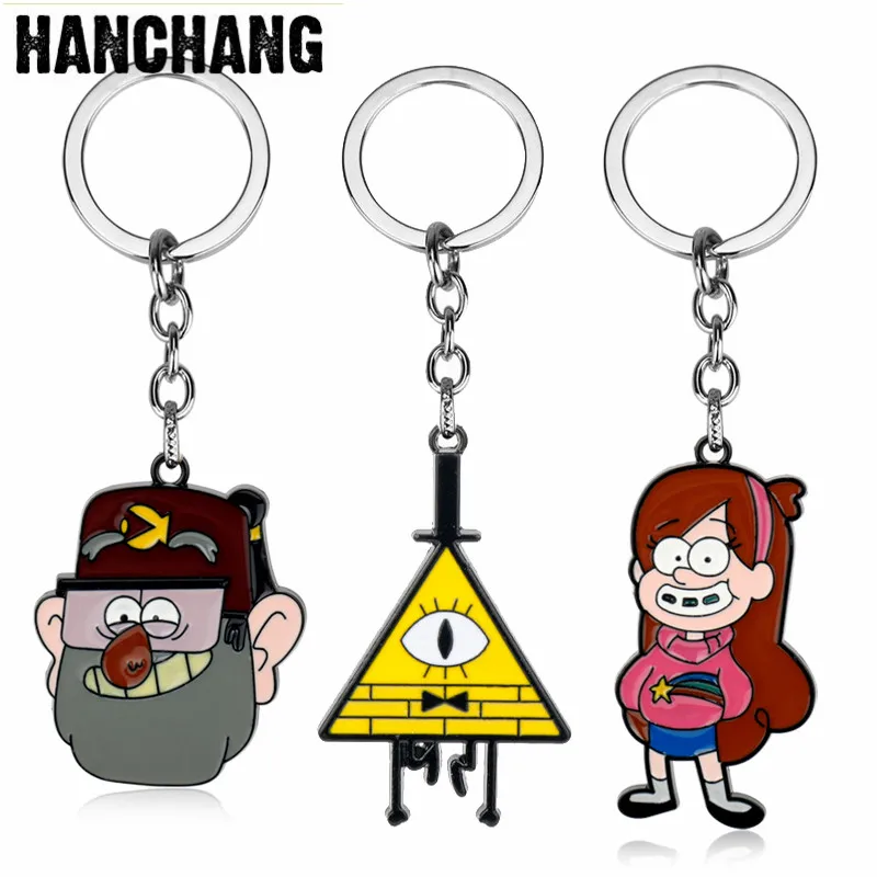 

Anime Gravity Falls Keychai Ghostly Town Falls Bill Time Gem Dip Diary Bill Cipher Cosplay Keychain Accessories Cartoon Jewelry