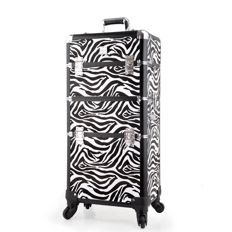 

New Arrival Professional Aluminum Makeup Cases Multifunctional 2 in 1 Set of Cosmetic Cases