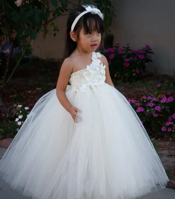 iEFiEL Girls Toddler Sequined Mesh Off Shoulder Flower ...