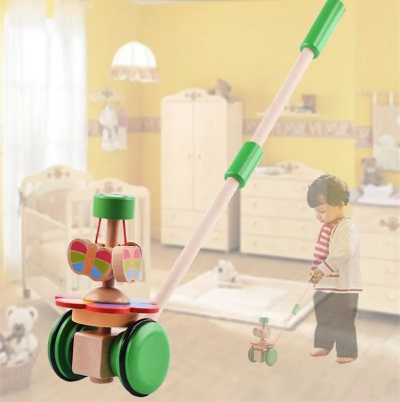 Baby toy push/pull baby walk toy butterfly horizontal slide baby early