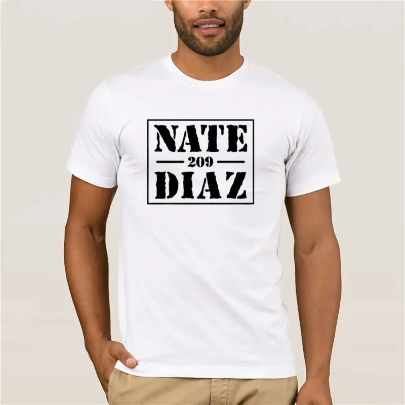 

Men's white short sleeve t-shirt NATE 209 DIAZ 1561 - Diaz Brothers Nick Money Fight Im Not Surprised MMA Sports man's T-shirt