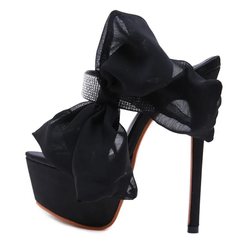 

ARQA Summer New One-character buckle High-heeled Sexy Women's Shoes Open-toed platform a diamond Super High-heeled Sandals